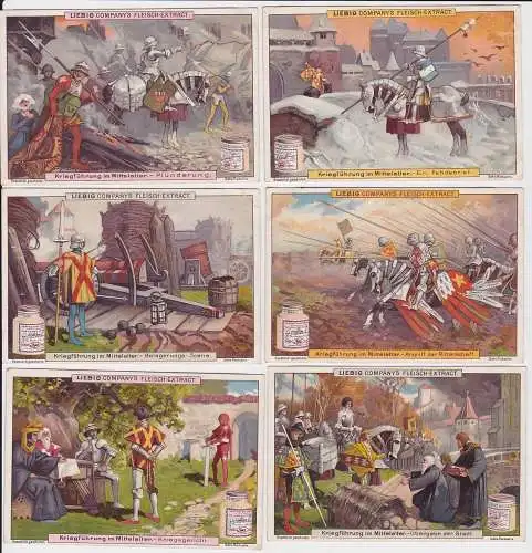 Liebigbilder Serie Nr. 504 Kriegsführung im Mittelalter 1901 (123327)