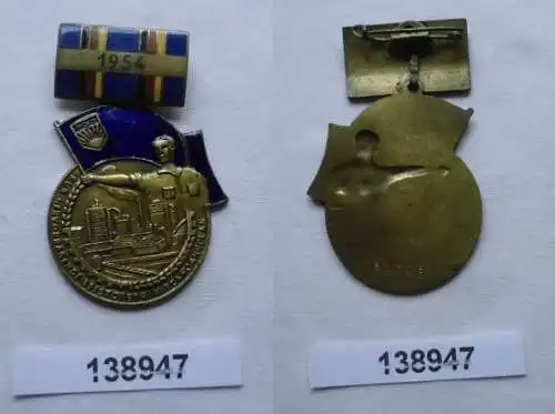 DDR Medaille für hervorragende Leistungen im Fünfjahrplan 1954 FDJ (138947)