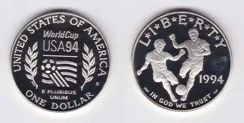 1 Dollar Silber Münze USA Fussball WM USA 1994  (123241)