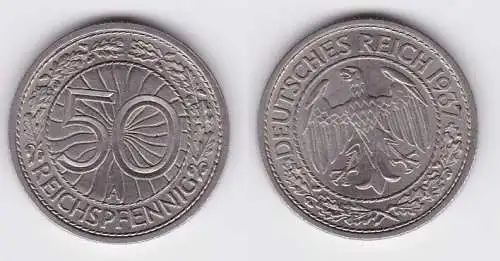 50 Reichspfennig Nickel Münze 1937 A (126855)