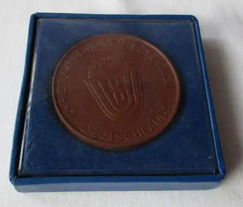 DDR Porzellan Medaille 25 Jahre Mitarbeit CDU im Etui (118268)