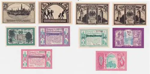 5 Banknoten Notgeld Stadt Patschkau Paczkow 1921 (121091)