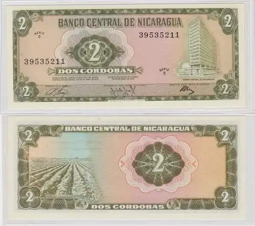 2 Cordobas Banknote Nicaragua 1972 bankfrisch UNC (138308)