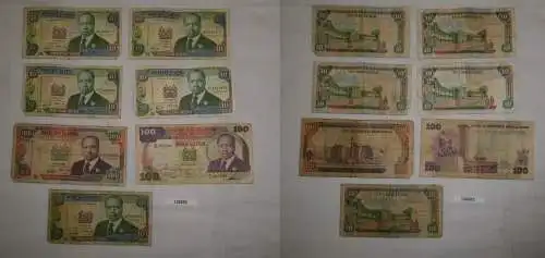 7 Banknoten Kenia 10 bis 100 Shilling (138582)
