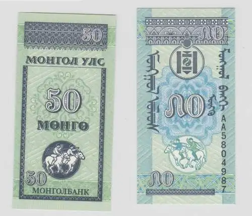 50 Mongo Banknoten Mongolei Mongolia 1993 kassenfrisch UNC (138157)