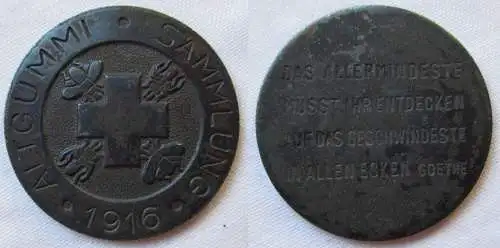 Deutsches Rotes Kreuz/DRK/ Spendenmedaille Altgummi Sammlung 1916 (126024)