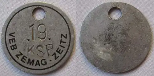 Aluminium Wertmarke VEB ZEMAG Zeitz 19. KSP (119557)