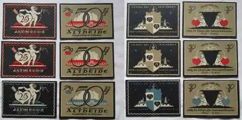 6 Banknoten Notgeld Gemeinde Altheide Polanica Zdroij o.D. 1921 (102087)