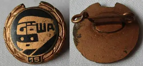 DDR Abzeichen 15 Jahre GÖWA VEB Waggonbau Görlitz in Bronze (120226)