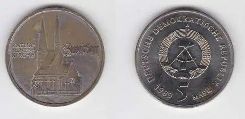 DDR Gedenk Münze 5 Mark Zwickau Katharinenkirche 1989 vorzüglich (136656)