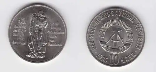 DDR Gedenk Münze 10 Mark 40 Jahre Kriegsende 1985 Stempelglanz (137092)