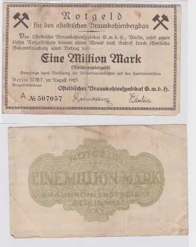 1 Million Mark Banknote Berlin Ostelbische Braunkohlensyndikat 1923 (120511)