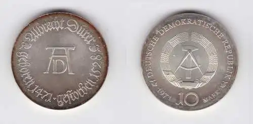 DDR Gedenk Silber Münze 10 Mark Albrecht Dürer 1971 Stempelglanz (136947)