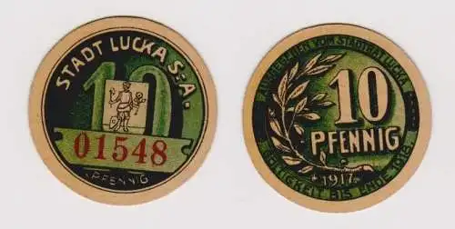 10 Pfennig Banknote Notgeld Stadt Lucka S.-A. 1917  (120657)