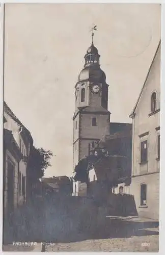 39539 AK Frohburg - Straßenansicht mit Blick auf die Kirche 1928