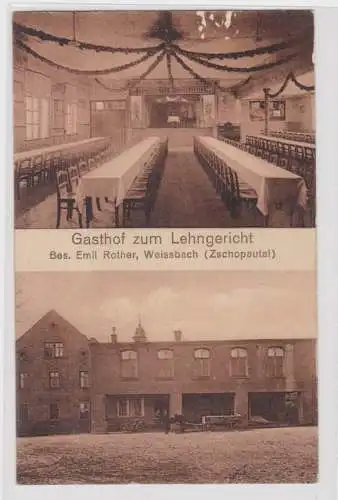 82989 Mehrbild Ak Weissbach (Zschopautal) Gasthof zum Lehngericht um 1925