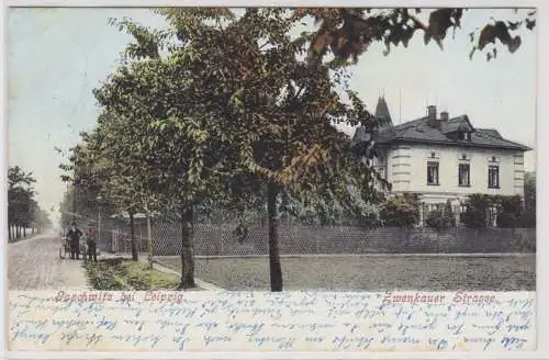 98745 Ak Gaschwitz bei Leipzig Zwenkauer Strasse 1908