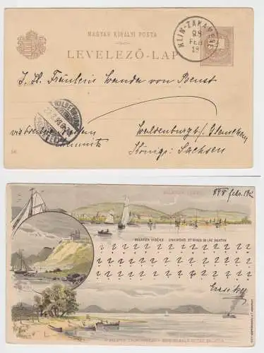 70356 Bild Ganzsachen Ak Balaton Füred Ungarn 1898