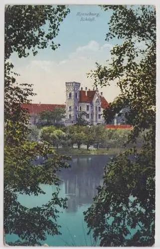 50609 AK Ronneburg - Schloß, Blick aus dem Wald auf die Teichpartie 1936