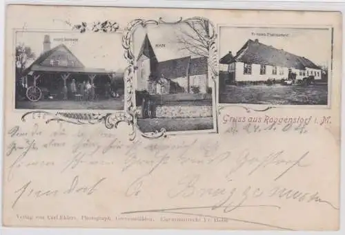59929 Mehrbild Ak Gruß aus Roggenstorf i.M. Holms Schmied und Etablissement 1904