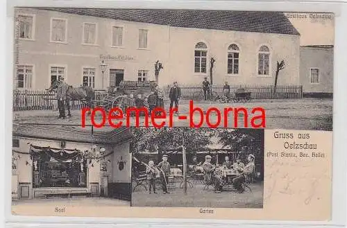 79110 Mehrbild Ak Gruß aus Oelzschau bei Staritz Bez.Halle 1909