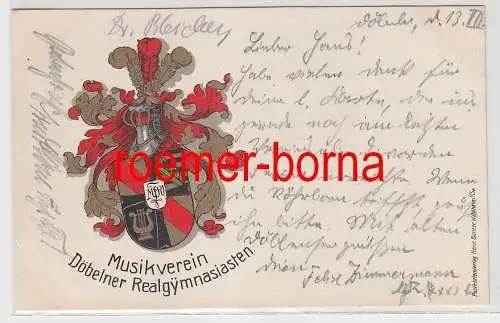 78190 Studentika Ak Musikverein Döbelner Realgymnasiasten 1916