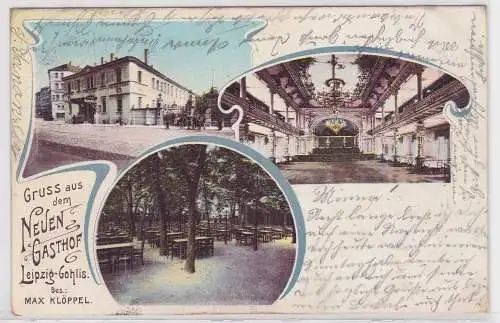 86626 Mehrbild Ak Gruß aus dem Neuen Gasthof Leipzig Gohlis 1905