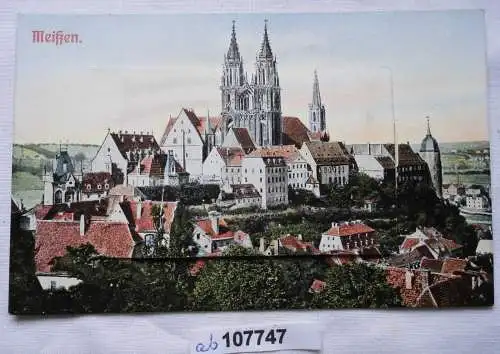 107747 Leporello Ak Meißen um 1910