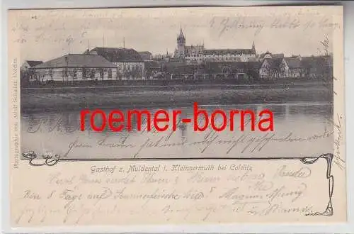 76191 Ak Gasthof zum Muldental in Kleinsermuth bei Colditz 1904