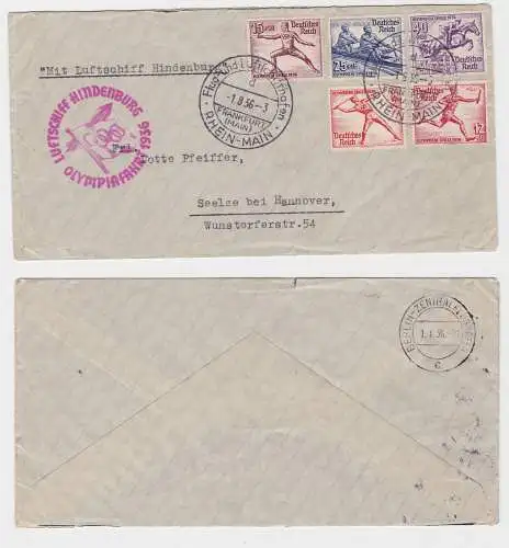Zeppelin Luftschiff Hindenburg Brief Olympiafahrt 1936 (124834)