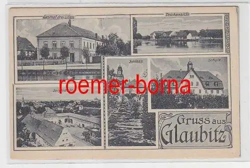 77020 Mehrbild Ak Gruss aus Glaubitz Gasthof drei Lilien usw. um 1920