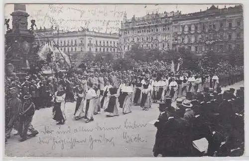 77269 Ak Historischer Festzug 500jähriges Jubiläum der Universität Leipzig 1909