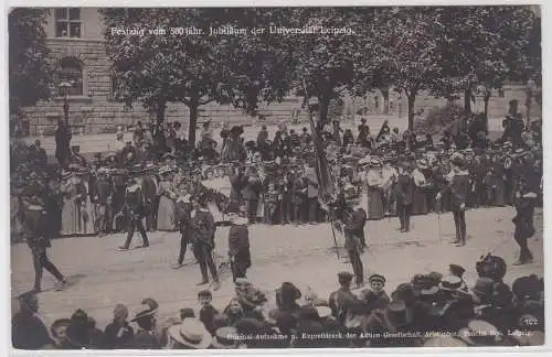 74672 Foto Ak Festzug vom 500jährigen Jubiläum der Universität Leipzig 1909