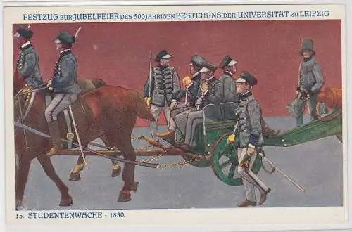 93907 Künstler Ak Festzug vom 500jährigen Jubiläum der Universität Leipzig 1909