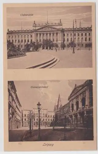 69735 Mehrbild Ak Leipzig Universität und Universitätshof um 1910
