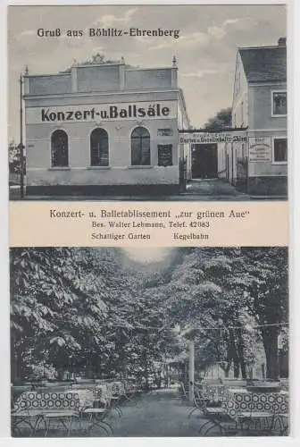 81074 Mehrbild Ak Gruß aus Böhlitz Ehrenberg Konzert- & Ballsäle 1927