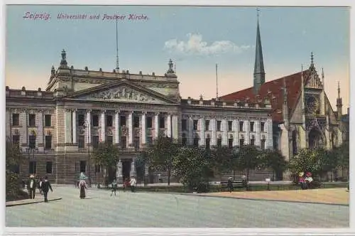 72248 Ak Leipzig Universität und Pauliner Kirche um 1910