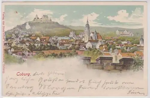37975 AK Coburg - Stadtpanorama, Dietz'sche Hofbuchdruckerei 1901
