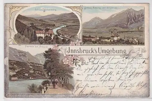 87392 Ak Lithographie Innsbrucks Umgebung 1902