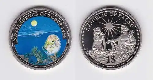 1 Dollar Farbmünze Palau Independence Oktober 1994 (117891)