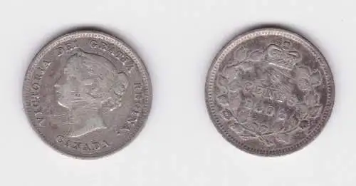 5 Cents Silber Münze Kanada Canada 1893 f.ss (153065)