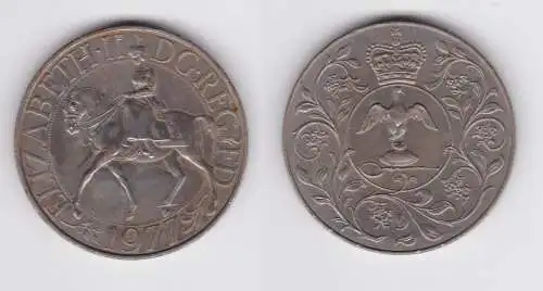 1 Crown Münze Großbritannien 1977 25.Jahre Thronbesteigung Elizabeth II (117285)