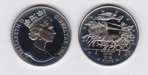 2.8 ECUS Kupfer Nickel Münze Gibraltar Europäische Union Quadriga 1994 (113240)