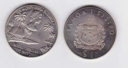 1 Tala Kupfer Nickel Münze Samoa 25.Regierungsjubiläum 1977 (102848)