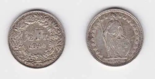 1/2 Franken Silber Münze Schweiz 1940 B ss (152452)