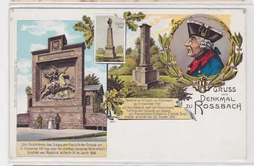 908051 Ak Gruss vom Denkmal zu Rossbach - Erinnerung an Schlacht 05.11.1757