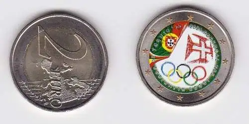2 Euro Farb Gedenkmünze Portugal Olympische Spiele in Tokio 2021 Stgl. (166346)