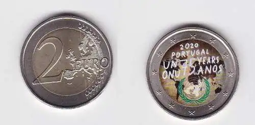 2 Euro Gedenkmünze Portugal 75 Jahre UNO 2020 Stgl. (166447)