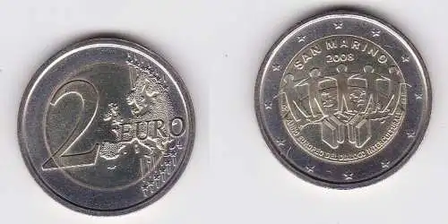 San Marino Münze 2008 2 Euro Interkultureller Dialog Stgl. (166764)