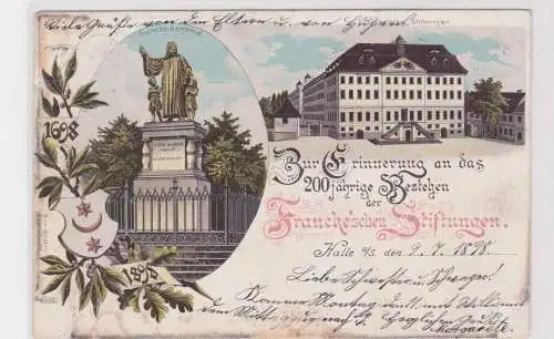 907381 Ak Zur Erinnerung an 200jährige Bestehen Franke'schen Stiftung Halle 1898